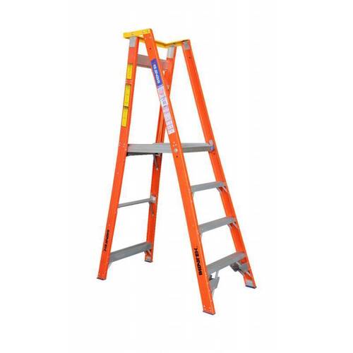 Indalex 150KG 4 step Fibreglass Platform Ladder - Platform Height - 1.20m