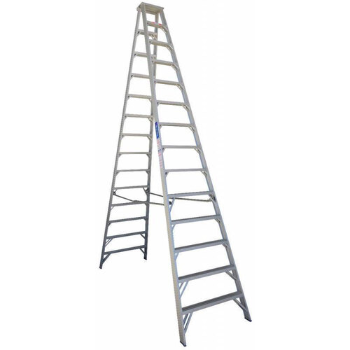 Indalex 180KG 14 Step Double Sided Aluminium Step Ladder