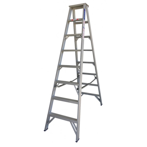 Indalex 8 Step Double Sided Aluminium Step Ladder - 180kg Rated