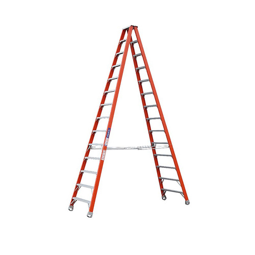 Indalex 150KG 14 Step Fibreglass Double Sided Step Ladder