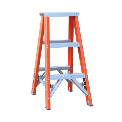 Indalex 180KG 3 Step Fibreglass Double Sided Step Ladder