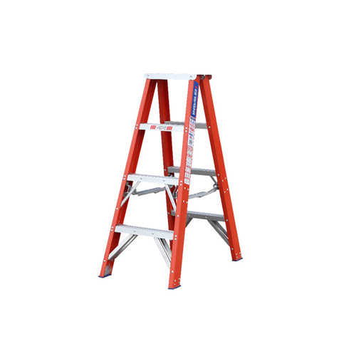 Indalex 180KG 4 Step Fibreglass Double Sided Step Ladder