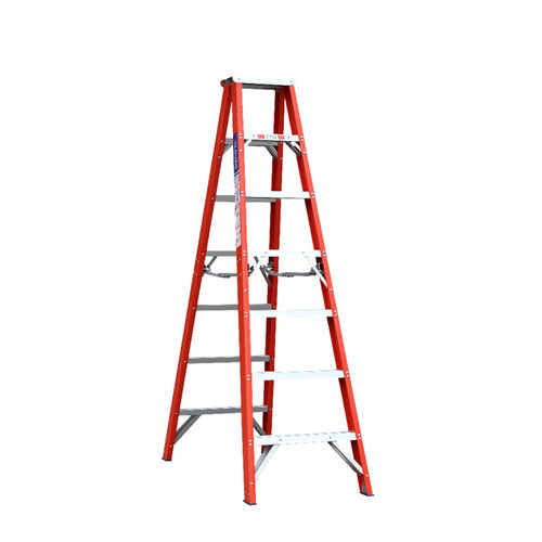 Indalex 150KG 7 Step Fibreglass Double Sided Step Ladder