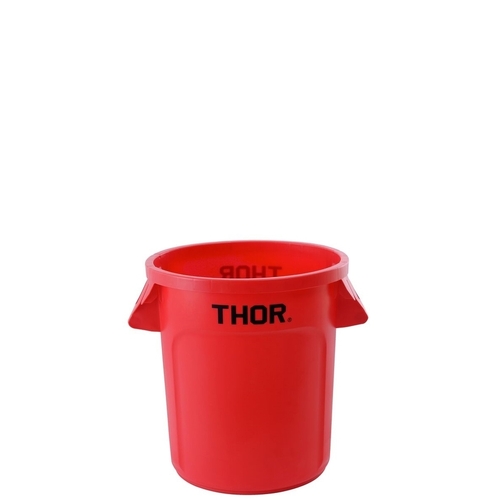 38L Thor Commercial Hospitality Round Plastic Bin - Red