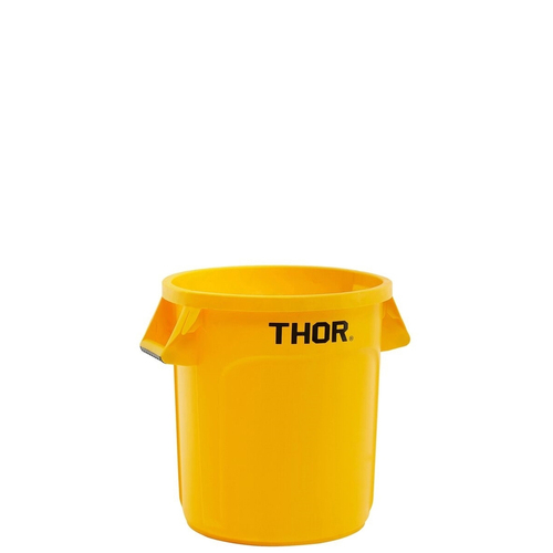 38L Thor Commercial Hospitality Round Plastic Bin - Yellow