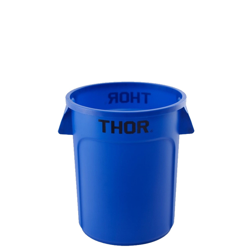 75L Thor Commercial Hospitality Round Plastic Bin - Blue