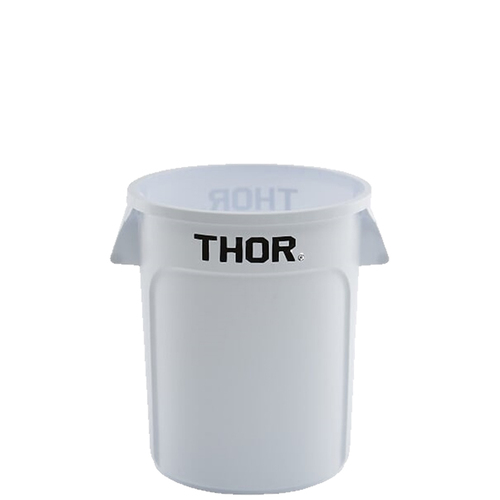 75L Thor Commercial Hospitality Round Plastic Bin - White