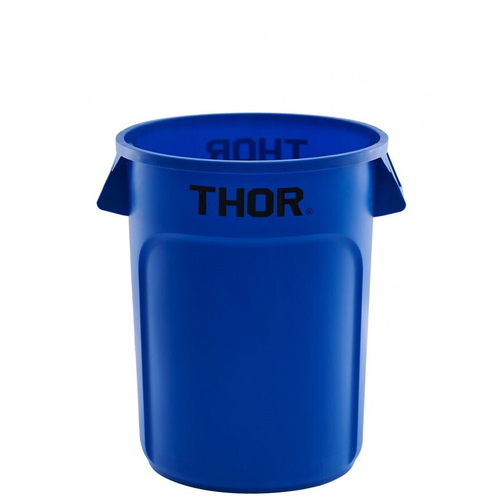 121L Thor Commercial Hospitality Round Plastic Bin - Blue