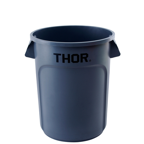 121L Thor Commercial Hospitality Round Plastic Bin - Grey