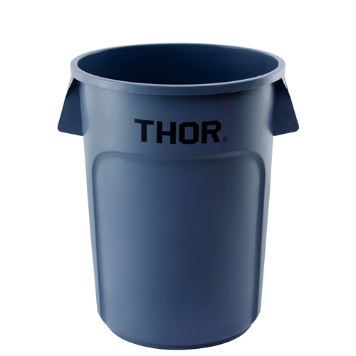 166L Thor Commercial Hospitality Round Plastic Bin - Grey