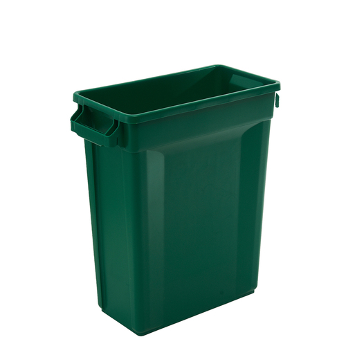 60L Svelte Slimline Commercial Hospitality Plastic Waste Bin - Green