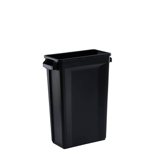 46L Svelte Slimline Commercial Hospitality Plastic Waste Bin - Black