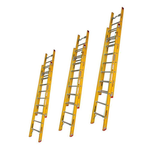 135Kg Rated Indalex Fiberglass Extension Ladder = [Length: 2.8m - 8.2m]