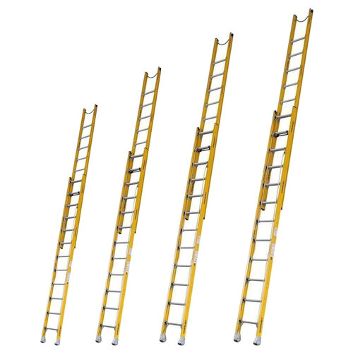 150Kg Rated Indalex Fiberglass Extension Ladder - [Length: 2.7m - 8.9m]